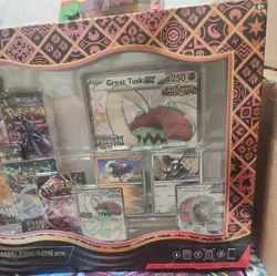 Pokemon TCG PALDEAN FATES Great Tusk Iron Treads Ex Premium Collection - Image 3