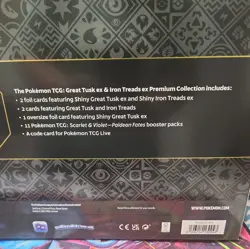 Pokemon TCG PALDEAN FATES Great Tusk Iron Treads Ex Premium Collection - Image 4