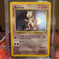 Pokemon CGC 10 Gem Mint Base Holo Mewtwo 10/102 - Image 2