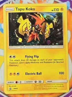 🔥Tapu Koko SM30 Holo Bleed Black Star Promo 2017 Pokemon Card LP-NM👍📈 - Image 1