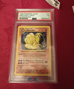 Ninetales 12/102 Base Set Shadowless Holo Rare PSA 5 Pokemon TCG (centered) - Image 1