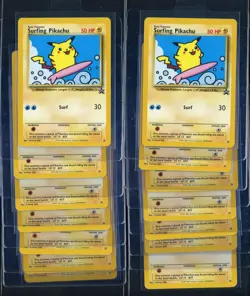 Lot of (15) 2011 WOTC Pokemon Black Star Promo #28 Surfing Pikachu - Image 1