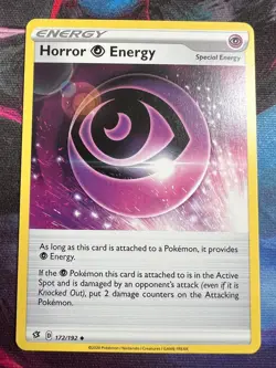 HORROR PSYCHIC ENERGY 172/192 UC REBEL CLASH POKEMON NM/M - Image 1