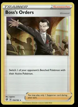 Boss's Orders 154/192 Holo Rare Rebel Clash Pokemon Holo Near Mint - Image 1