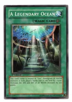 Yu-Gi-Oh Card: A Legendary Ocean LOD-078 Common 1st Edition! GD - Image 1