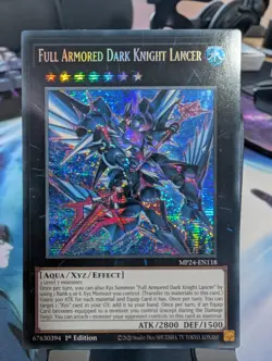 YuGiOh! Full Armored Dark Knight Lancer MP24-EN118 Secret Rare 1st Ed - Image 1