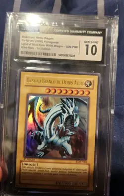 CGC 10 1st Edition LOB BLUE EYES WHITE DRAGON YU-GI-OH Yugioh Grail PORTUGUESE - Image 3