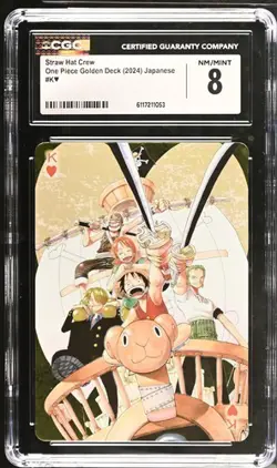 2024 ONE PIECE JAPANESE GOLDEN DECK STRAW HAT CREW KING HEARTS CGC 8 - Image 1