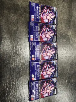 One Piece Op-14 The Azure Seas Booster Packs X5 English # 5 From Bandai Store - Image 1