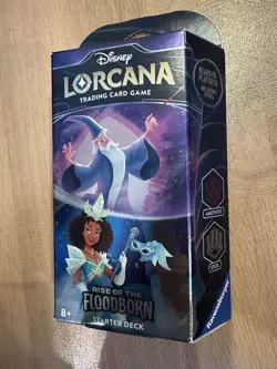 2023 Disney Lorcana Rise of the Floodborn Amethyst & Steel Starter Deck Box - Image 1