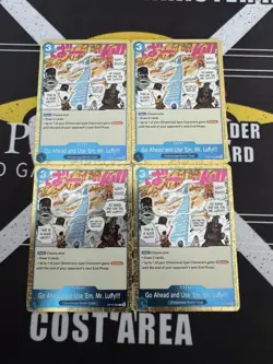 4x OP15-055 Go Ahead Event R Playset -One Piece TCG- Adventure on Kami's Island - Image 1