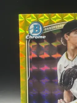Seth Hernandez 2025 Bowman Draft 1st Chrome Yellow Geometric Refractor /75 BDC25 - Image 3