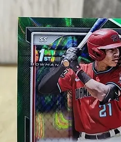 2024 1st Bowman Chrome Autographs Jose Fernandez #CPA-JF Green Diamondbacks - Image 2