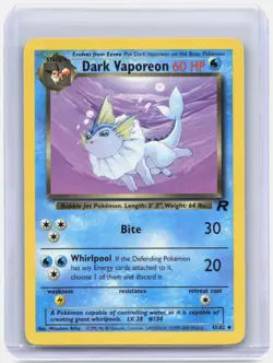 Dark Vaporeon Unlimited Uncommon Team Rocket 45/82 NM - Image 1