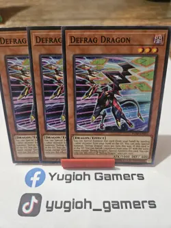 Yu-Gi-Oh Defrag Dragon X3 FLOD 1st Edition Common Light Played - Image 1