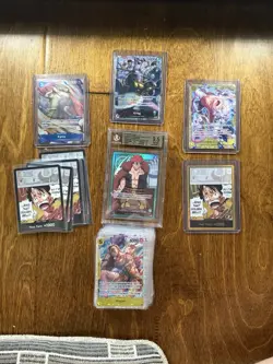 One Piece lot SR ,alt arts,sec,dons (66) Super Pre-Release captain kid bgs 9.5 ! - Image 1