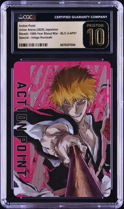 CGC 10 Pristine Ichigo Kurosaki BLC-3-AP01 Union Arena Bleach New Card Selection - Image 1