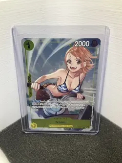 Nami One Piece CardCCG OP16-108 SkyIsland/Straw Hat Crew Character Full Art Foil - Image 1