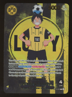2025 ONE PIECE PROMOS BVB X ONE PIECE MATCH DAY 2025 003 MONKEY D. LUFFY - Image 1