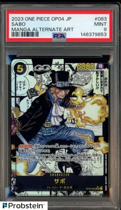 2025 One Piece Kingdoms Of Intrigue Sabo JPN Manga Alt Art #OP04-083 PSA 9 - Image 1
