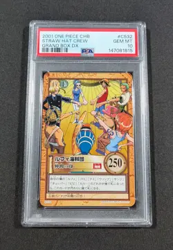 2001 Japanese One Piece CHB Straw Hat Crew C532 PSA 10 GEM MINT Grand DX - Image 1