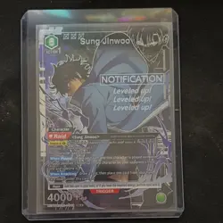 Bandai Union Arena Solo LEVELING Sung Jinwoo Card UE17BT/SLG-1-049 Super Rare - Image 1