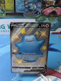 Ditto V - SV118/SV122 - Pokemon Shining Fates Sword Shield Shiny Rare Card NM - Image 1