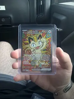 Pokemon Meowth EX Full Art Holo Card 121/088 POR Set Basic 170 HP - Image 2