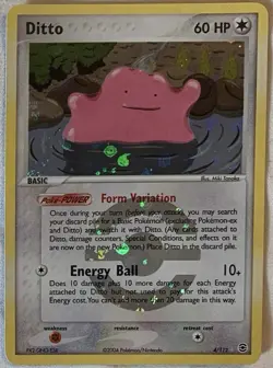 GMA 8 Ditto 4/112 Fire Red Reverse Holographic Pokemon Card - Image 2
