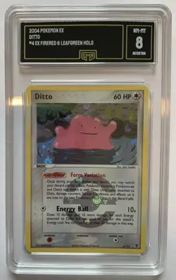 GMA 8 Ditto 4/112 Fire Red Reverse Holographic Pokemon Card - Image 5