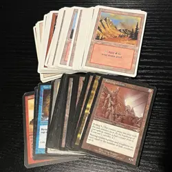 Lot 66 Vintage Magic The Gathering Cards Land Mountain Island & Others Revised - Image 2