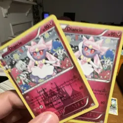 Pokemon Diancie Basic Holo Cards Lot - 2 English Standard Card Stock - Image 1