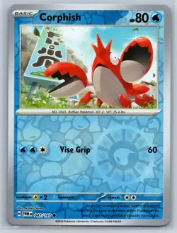 Corphish - Reverse Holo - Twilight Masquerade Pokemon TCG Card - Image 1