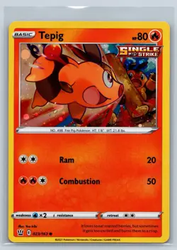 Tepig - Cosmos Holo - Battle Styles Blister Promo Pokemon TCG Card - Image 1