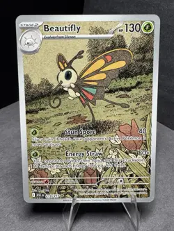 Pokemon TCG: Beautifly 219/217 Ascended Heroes Illustration Rare Holo Card - Image 1