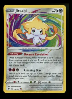 Jirachi 119/185 SWSH Vivid Voltage 2020 Amazing Rare Holo Pokemon Card TCG - Image 1