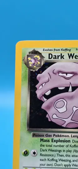 Dark Weezing Holo Rare 14/82 – Team Rocket Set – Vintage Pokemon Card - Image 2