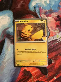 Pokemon Pikachu Stamped Promo Card 051/162 (2026 Pokemon Day 30th Anniversary) - Image 1