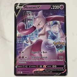 Pokemon Mewtwo V Full Art Ultra Rare Holo Card Pokemon GO SWSH223 220 HP - Image 1