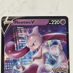 Pokemon Mewtwo V Full Art Ultra Rare Holo Card Pokemon GO SWSH223 220 HP - Image 3