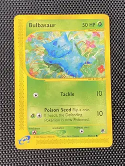2002 Pokemon Expedition Bulbasaur Card 94/165 LP+ - Image 1