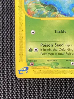 2002 Pokemon Expedition Bulbasaur Card 94/165 LP+ - Image 5