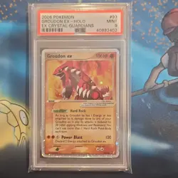 Pokemon 2006 EX Crystal Guardians #93 Groudon Holo Card PSA 9 - Image 1