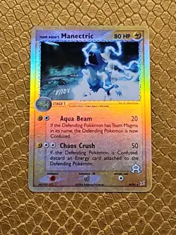 Team Aqua's Manectric 29/95 Reverse Holo Pokemon Card TCG - NM/LP - Image 1