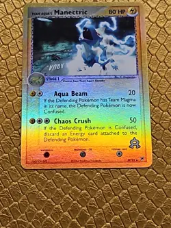 Team Aqua's Manectric 29/95 Reverse Holo Pokemon Card TCG - NM/LP - Image 3