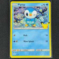 Piplup - 20/25 - Confetti Holo - McDonald's 25th Anniversary Promo - Card - NM/M - Image 1