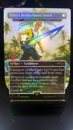 Final Fantasy MTG Tidus's Brotherhood Sword - Sword of Truth and Justice Foil - Image 1