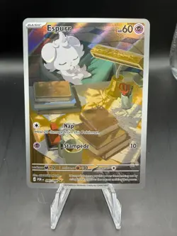 TCG POKEMON ESPURR ILLUSTRATION RARE HOLO 095/088 PERFECT ORDER - Image 1