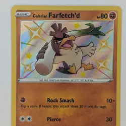 Galarian Farfetch’d SV063/SV122 Ultra Rare Shining Fates Baby Shiny Pokemon TCG - Image 2