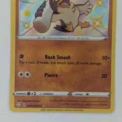 Galarian Farfetch’d SV063/SV122 Ultra Rare Shining Fates Baby Shiny Pokemon TCG - Image 3